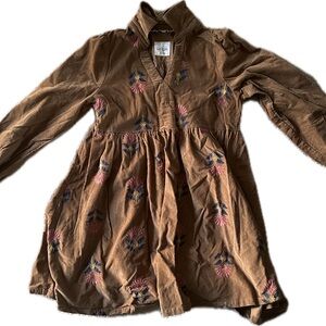 Umgee Brown Floral Mini Dress